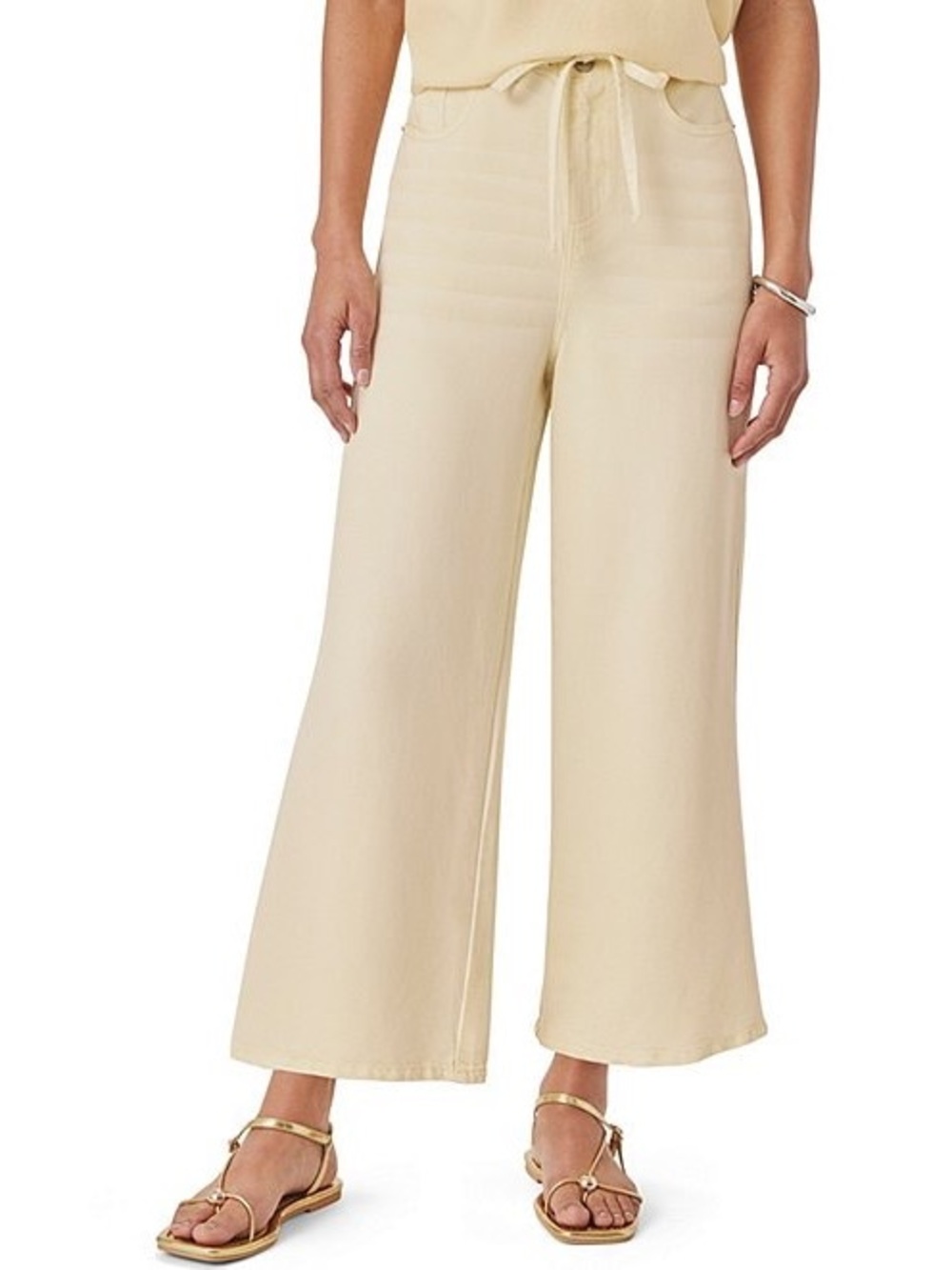 Splendid wide leg lounge denim crop L